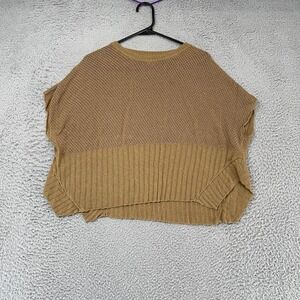 Lurdes Bergada Sweater Womens Small Knit Ribbed Oversized‎ Wool Boxy Brown